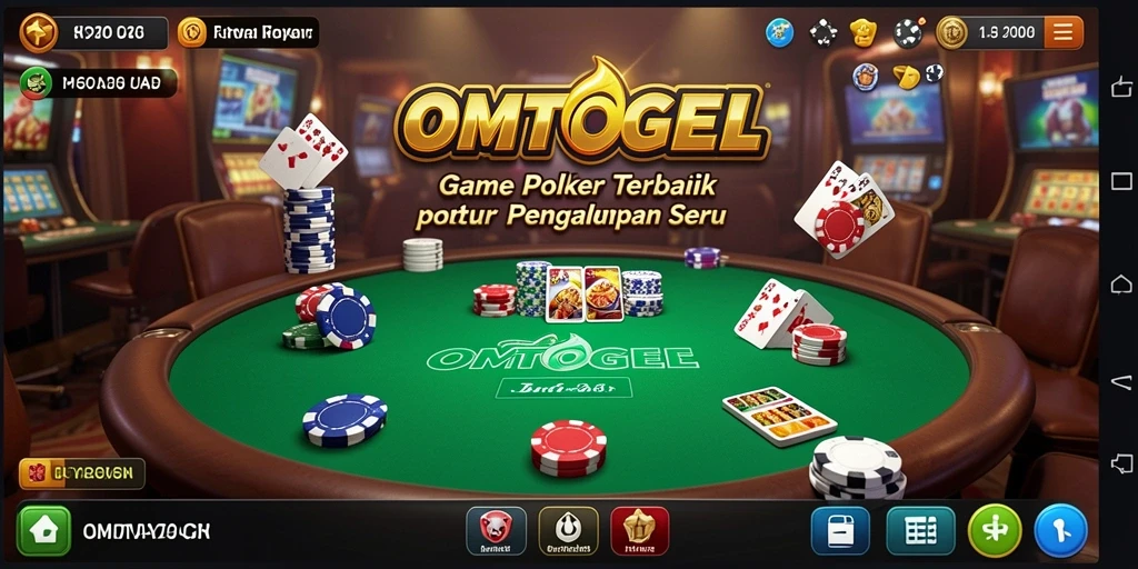 Screenshot gameplay OMTOGEL menampilkan keseruan bermain poker secara online.