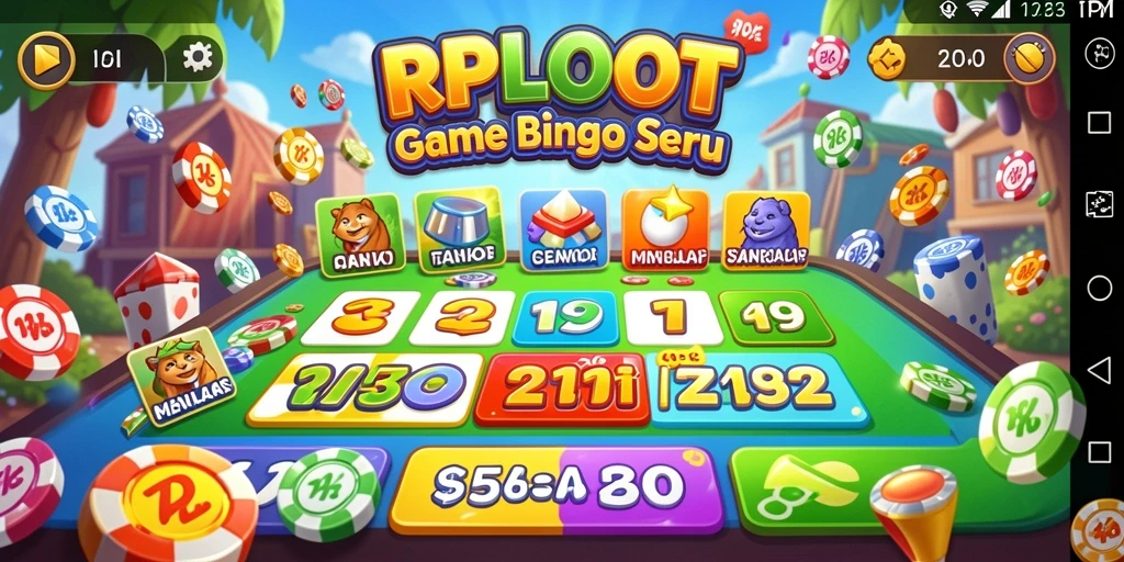 Screenshot gameplay RPLOOT menampilkan keseruan bermain Bingo.
