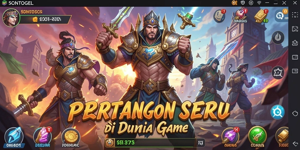 Gameplay SONTOGEL yang mendebarkan dan penuh aksi.