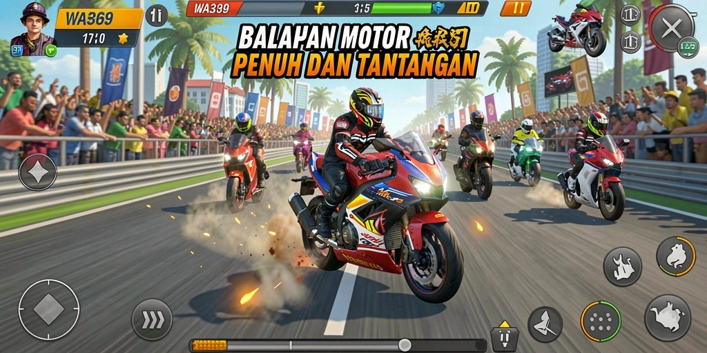 Tampilan gameplay WA369 yang menegangkan dan memacu adrenalin.