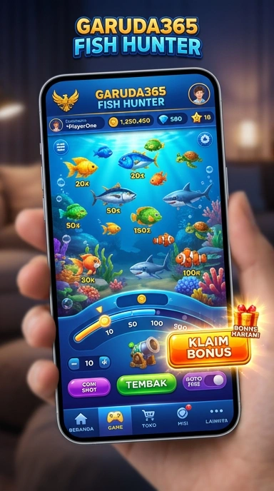 Screenshot menunjukkan tampilan antarmuka pengguna garuda365 yang bersih dan intuitif.